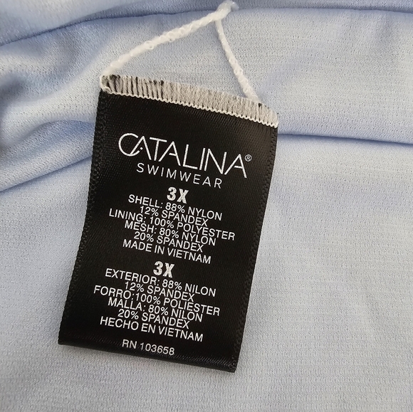 Catalina 3X High-Waist Blue Floral Bikini Bottoms UPF50+ NWT Swim - Picture 5 of 10